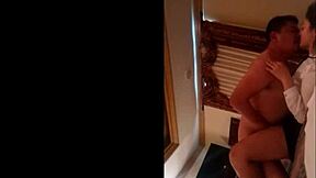 With a young 18+ girl in a skirt at the hotel?