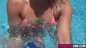 Step Mom Banged Hard By Pool - Shocking Taboo!