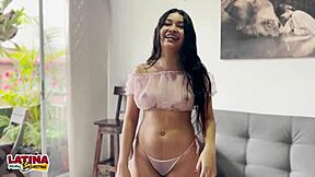 latina teen takes messy creampie in homemade casting interview