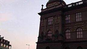 Damn! Public Threesome with Cute Teen in City Center