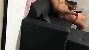 Stepmother catches stepson watching videos and gets excited