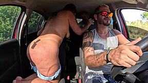 Ted Scores a Ride and a Latina Novinha in Backseat Action