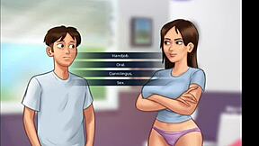 Stepmom and stepsis with huge boobs get pounded hard.