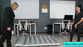 i give wet nuru massage with my big tits - evan stone nina white