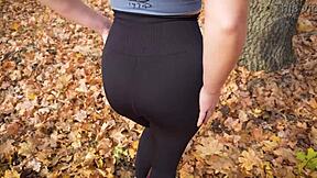 fit milf teases sexy ass in tight leggings! 😍