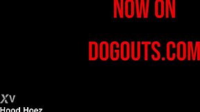 Stretching an albino slut with massive black cock