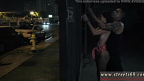 Guys do make passes at ladies in leather for handjob domination.