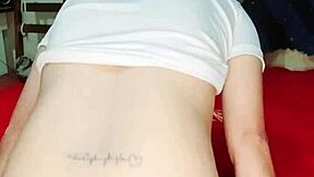 Petite Latina inserts big dildo deep into her tight pussy