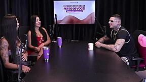 Redhead model saves the best cumshots for last on sheer red