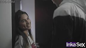 I helped this petite 18+ Venezuelan study, leading to hardcore doggystyle sex