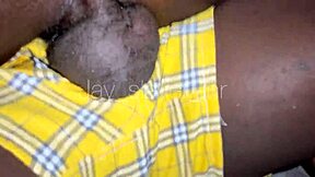 cute ebony teen with fat pink pussy drilled till she creams