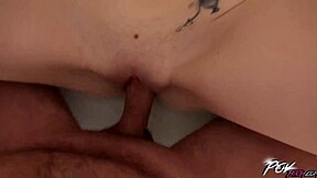 First rough pounding for blonde cutie with cum on belly! 😍