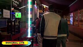 Cum hungry ayda swinger lures stepfathers pals into fucking her