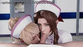 Final Fantasy girls deliver steamy blowjob action in compilation