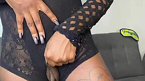 Upclose Worship Of Petite Black Girl's Big Pussy Lips!