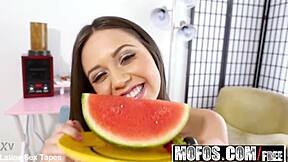 Mofos Latina Sex Tape: Little 18+ Lucy Doll Shows Juicy Pussy in Bathroom POV