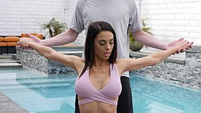 personal trainer bangs eva long's tight pussy hard!