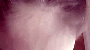 Cute brunette back for another homemade facial shot