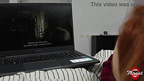 Petite Redhead Deepthroats My Cock POV