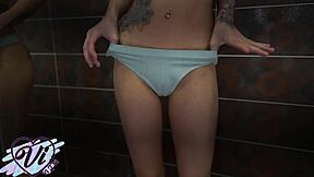 Tattooed Teen With Big Ass Changes Panties And Plays With Toys