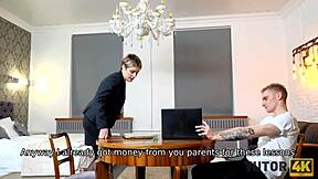 Teacher in stockings penetrated fast?