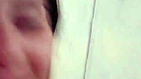 Stranger touches my pussy while friend fucks in glory hole. Intriguing contrast of exhibitionism.