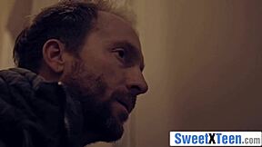 Cute petite teen owned by huge creepy cock! 😱