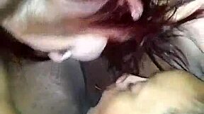 Sloppy Lesbian Cock Sucking