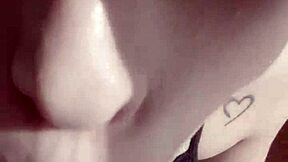 Cute brunette back for another homemade facial shot