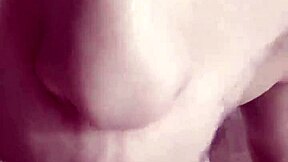 Cute brunette back for another homemade facial shot