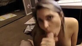 stunning british teen 18+ sucks big cock pov and takes cumshot