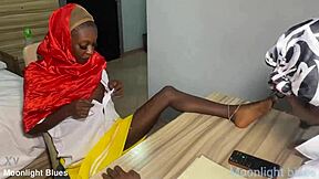 Ebony petite 18+ student seduces teacher with big black cock before Christmas vacation