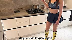 Stepdaughter begs stepdad for monster cock 😏