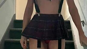 Slutty Teen Student Craves Extra Credit with Public Outdoor Ass Pounding