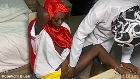 Ebony petite 18+ student seduces teacher with big black cock before Christmas vacation