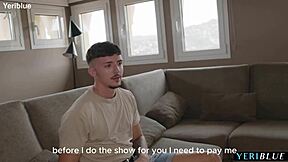 can't pay for latina dancer's striptease, so i give her hard sex creampie instead!