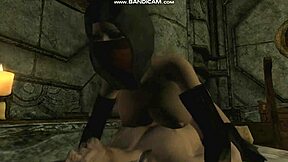 Anri the Seductress Meets Raerek in Skyrim