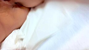 Amateur Asian pink pussy drilled 106 days post-virginity in close-up.