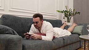 Girl Next Door Gives Herself On Couch!