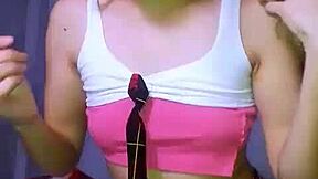 Bonneyuwu - Petite Schoolgirl Masturbates with Huge Dildo Until Wet and Dripping