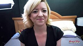 P3horny Blonde Cutie Keyton Sucks Dick and Ass, Gets Pussy Banged