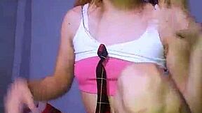 Bonneyuwu - Petite Schoolgirl Masturbates with Huge Dildo Until Wet and Dripping