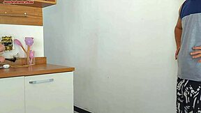 housewife cheats with friend's big cock while husband bathes