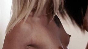 Can blonde Julia resist licking Penelope's tight teen pussy?