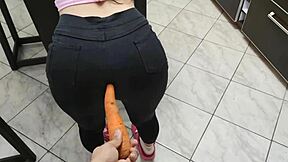 my hot sister-in-law craves a big cock so i tease her ass with a carrot