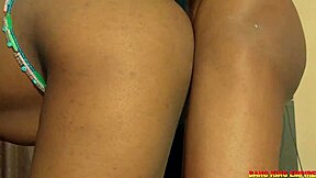 what happens alone with my ebony big-tits girlfriend