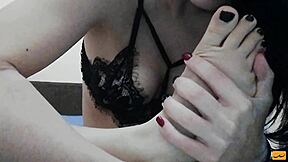 teen foot massage and licking session