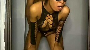 Petite Slut in Fishnets Screams for Hot Action