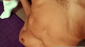 fit athletic milf catches stepson jerking off and rides him hard in taboo hardcore scene