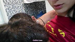 Gabbie Luna Takes Two Cocks in Her Face
